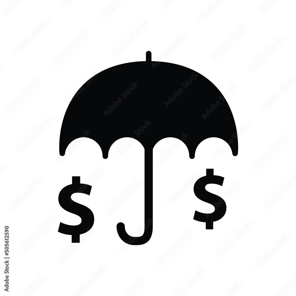 Financial insurance icon vector graphic illustration Financial insurance icon vector graphic illustration