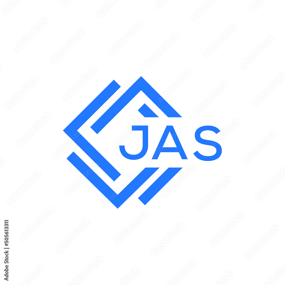 JAS technology letter logo design on white  background. JAS creative initials technology letter logo concept. JAS technology letter design.