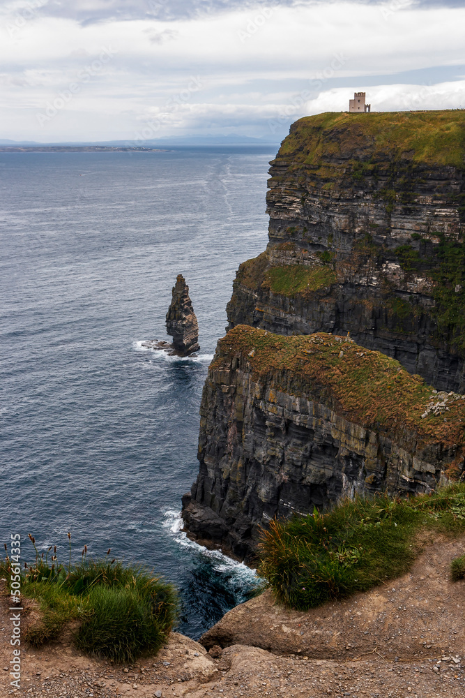 View of Moher's cliffs in Ireland