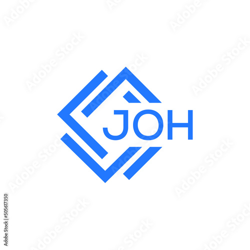 JOH technology letter logo design on white  background. JOH creative initials technology letter logo concept. JOH technology letter design. photo