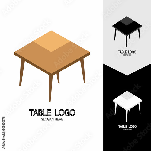 Table vector logo icon object background illustration