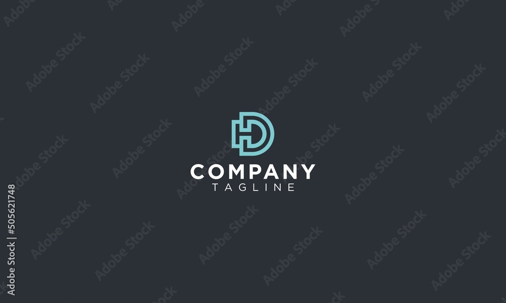 Letter DH HD business logo design