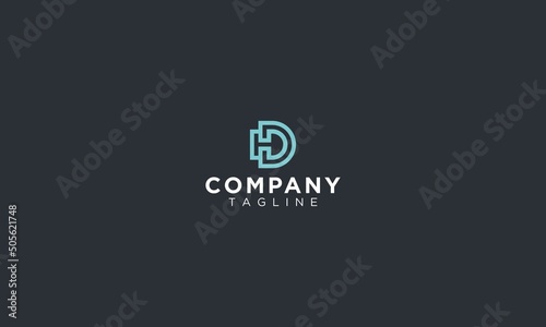 Letter DH HD business logo design