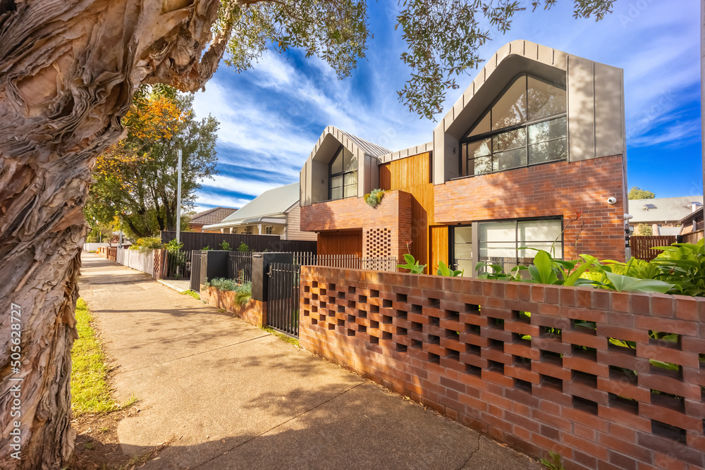 Αυτοκόλλητο Suburban Duplex residential house in Sydney NSW Australia