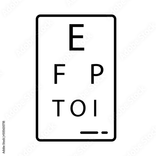 eye test chart