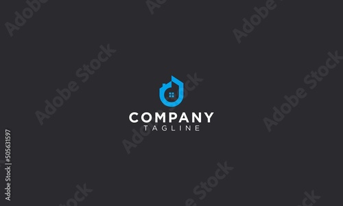 Logo design of D in vector for construction, home, real estate, building, property Minimal awesome trendy professional letter icon logo design template