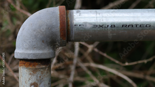 galvanized Pipe from the ground