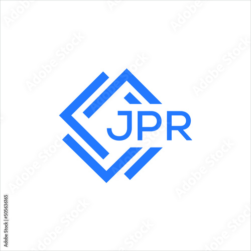 JPR technology letter logo design on white  background. JPR creative initials technology letter logo concept. JPR technology letter design.
 photo