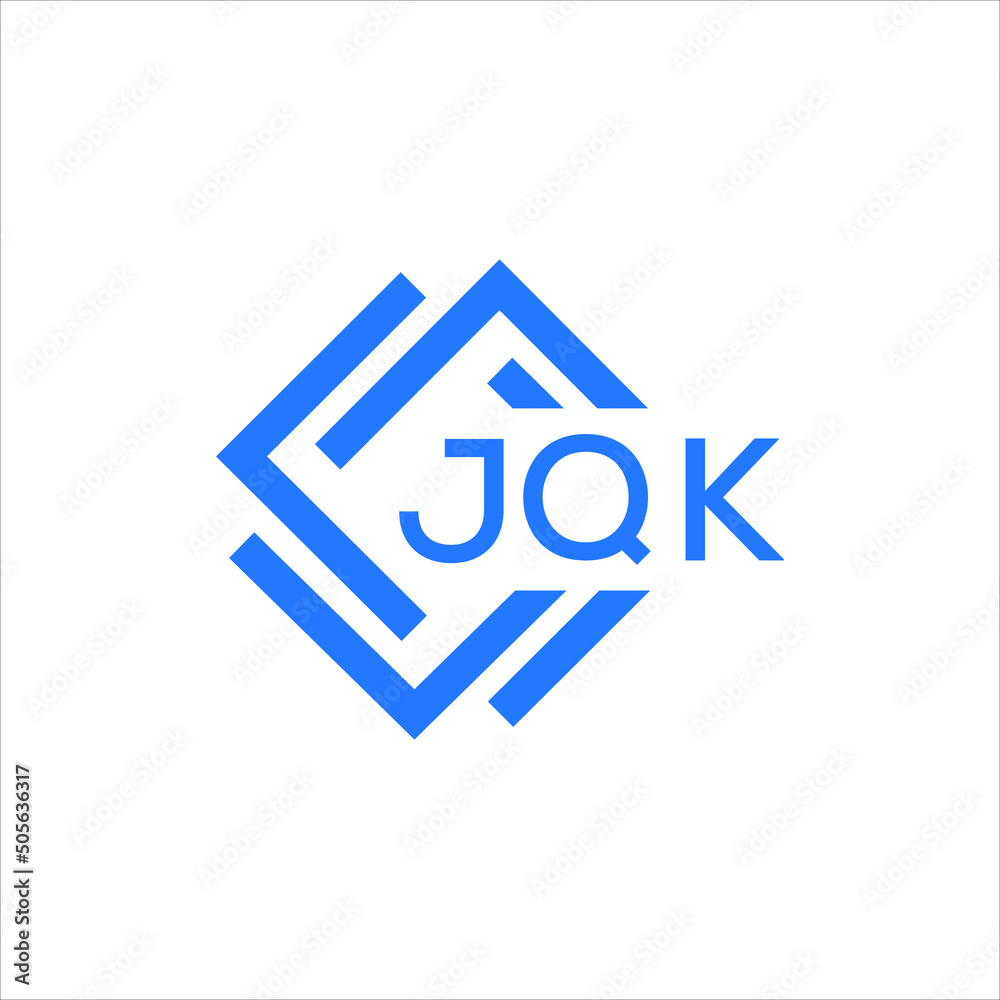 JQK technology letter logo design on white  background. JQK creative initials technology letter logo concept. JQK technology letter design.
