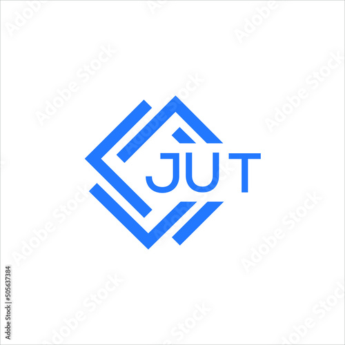 JUT letter logo design on white background. JUT creative    initials letter logo concept. JUT letter design.