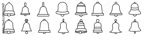 Bell icon vector set. Notification illustration sign collection. alarm symbol. buzzer logo.