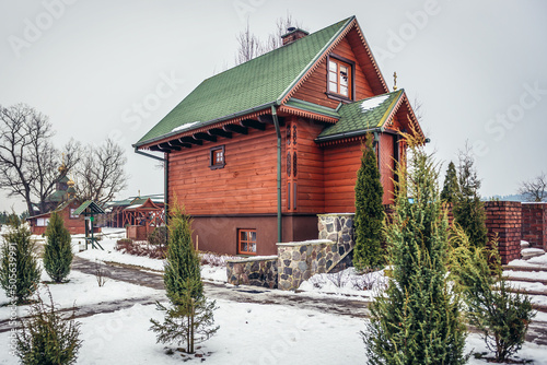 Orthodox church of Skete of St Anthony and Theodosius of Kiev monastic community in Odrynki village in Poland photo