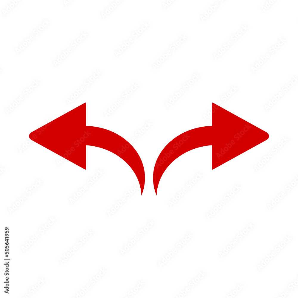 Left and right arrows icon isolated on white background Left and right arrows icon isolated on white background