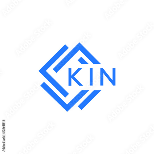 KIN technology letter logo design on white  
 background. KIN creative initials technology letter logo concept. KIN technology letter design.
