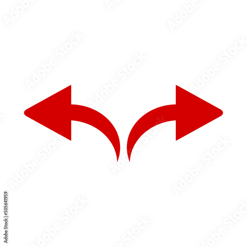 Left and right arrows icon isolated on white background