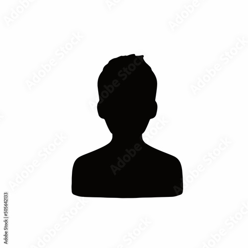 男性シルエット　短髪ツーブロック