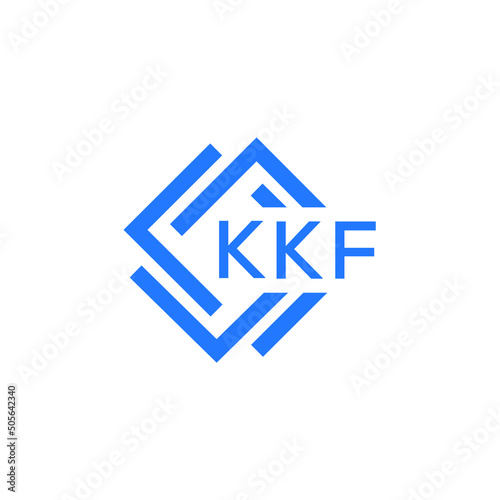 KKF technology letter logo design on white  background. KKF creative initials technology letter logo concept. KKF technology letter design. photo