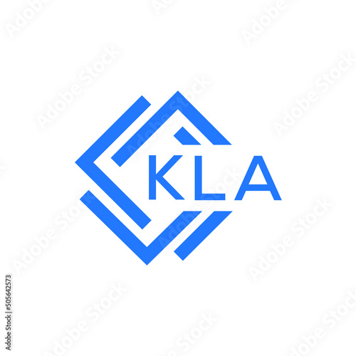 KLA technology letter logo design on white  background. KLA creative initials technology letter logo concept. KLA technology letter design.