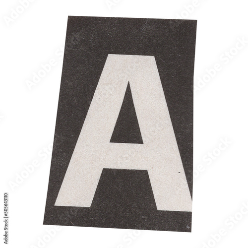 letter o magazine cut out font, ransom letter, isolated collage elements for text alphabet. hand made and cut, high quality scan. halftone pattern and texture detail. newspaper and scraps