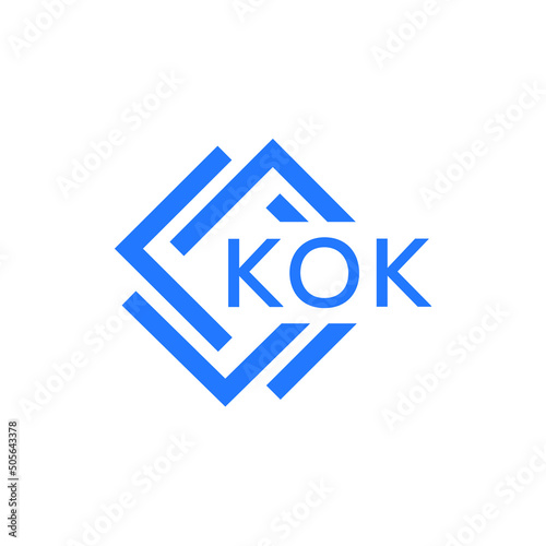 KOK technology letter logo design on white  background. KOK creative initials technology letter logo concept. KOK technology letter design.