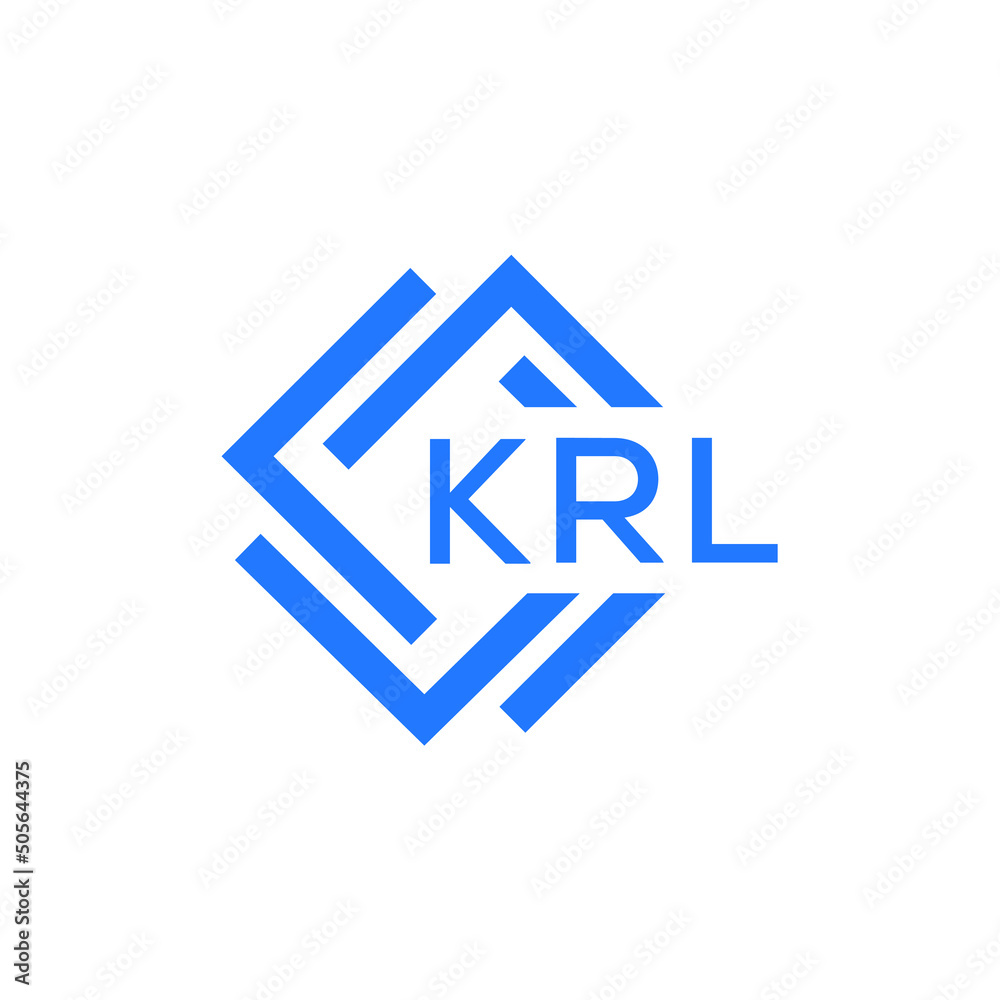 KRL technology letter logo design on white  background. KRL creative initials technology letter logo concept. KRL technology letter design.