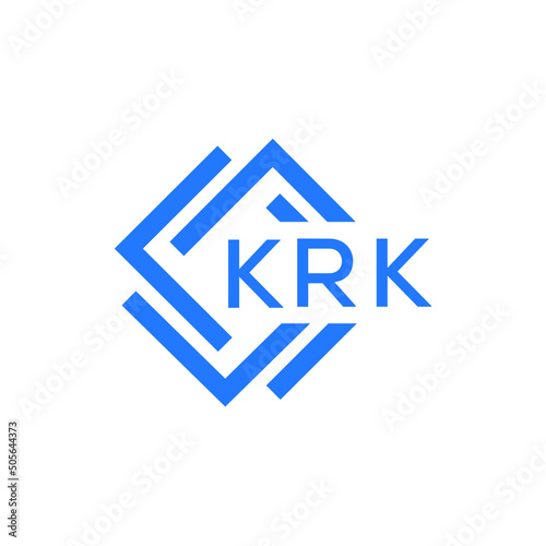 KRK technology letter logo design on white  background. KRK creative initials technology letter logo concept. KRK technology letter design.