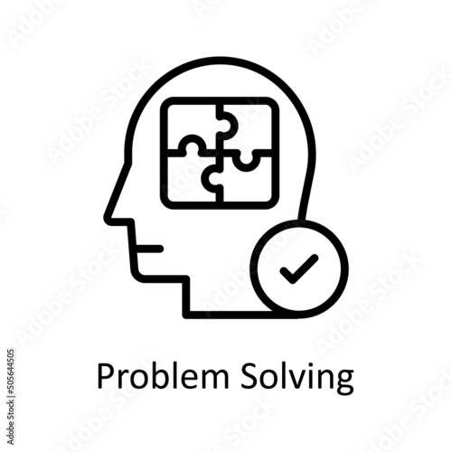 Problem Solving vector outline Icon Design illustration. Human Mentality Symbol on White background EPS 10 File