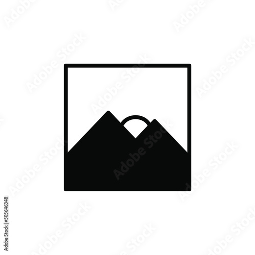 Picture, Gallery, Image Solid Line Icon Vector Illustration Logo Template. Suitable For Many Purposes.