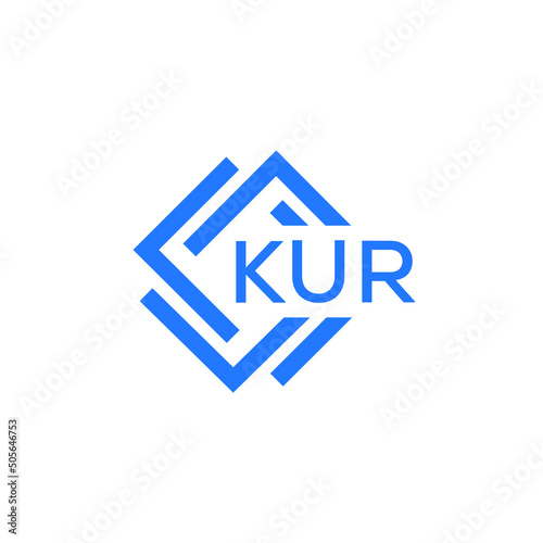 KUR technology letter logo design on white  background. KUR creative initials technology letter logo concept. KUR technology letter design.
