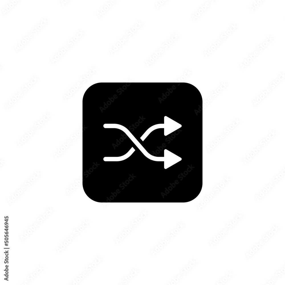 Obraz premium Shuffle arrows button icon