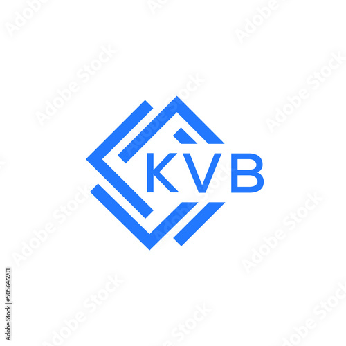 KVB technology letter logo design on white  background. KVB creative initials technology letter logo concept. KVB technology letter design.
 photo