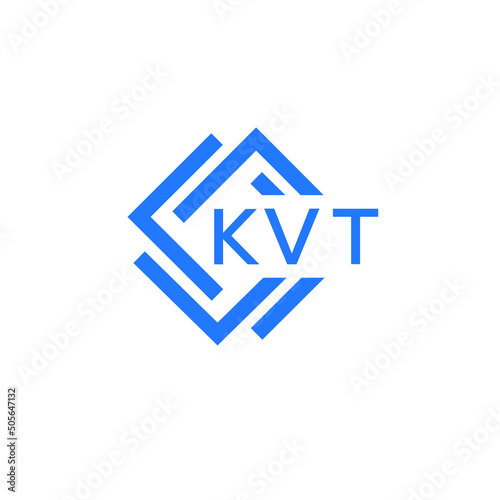 KVT technology letter logo design on white  background. KVT creative initials technology letter logo concept. KVT technology letter design.
 photo