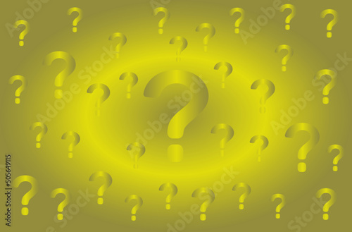 Question mark signs, questions and answers