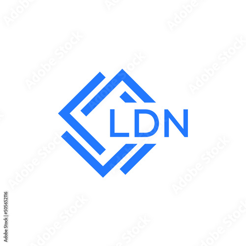LDN technology letter logo design on white  background. LDN creative initials technology letter logo concept. LDN technology letter design. photo