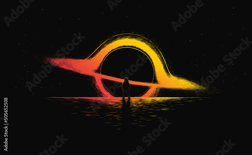 Vászonkép Greatest black hole in space