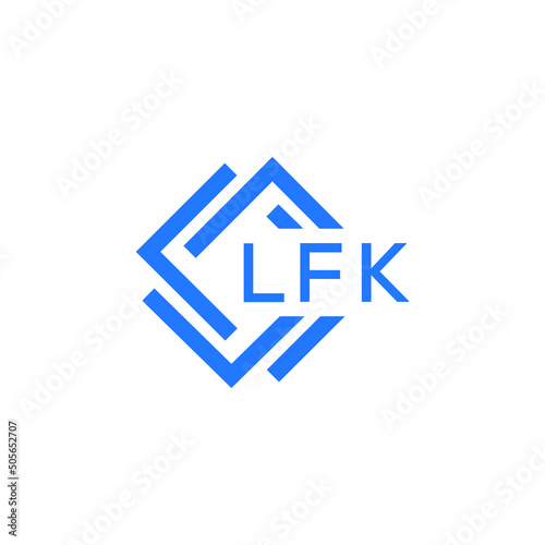 LFK technology letter logo design on white  background. LFK creative initials technology letter logo concept. LFK technology letter design.
 photo