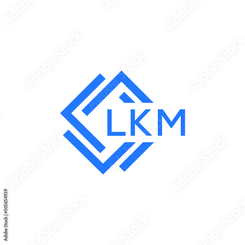 LKM technology letter logo design on white  background. LKM creative initials technology letter logo concept. LKM technology letter design. photo