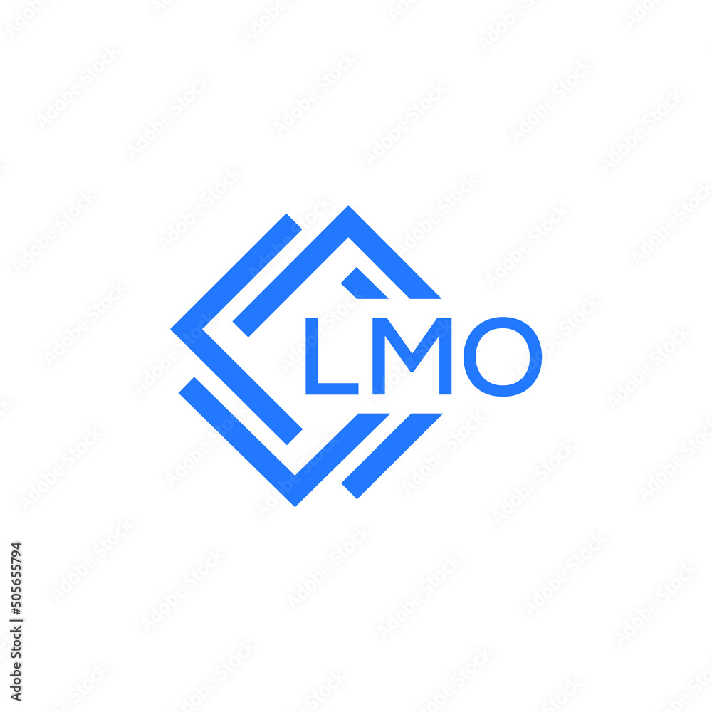 LMO technology letter logo design on white  background. LMO creative initials technology letter logo concept. LMO technology letter design.