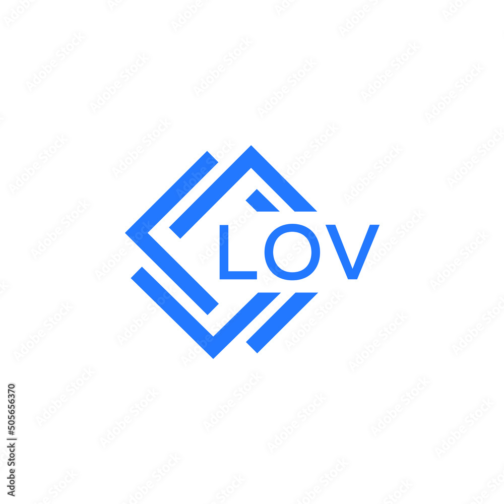 LOV technology letter logo design on white  background. LOV creative initials technology letter logo concept. LOV technology letter design.