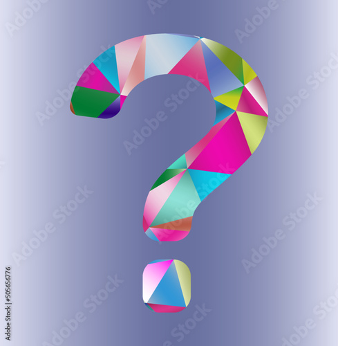 Colorful 3d question mark 
