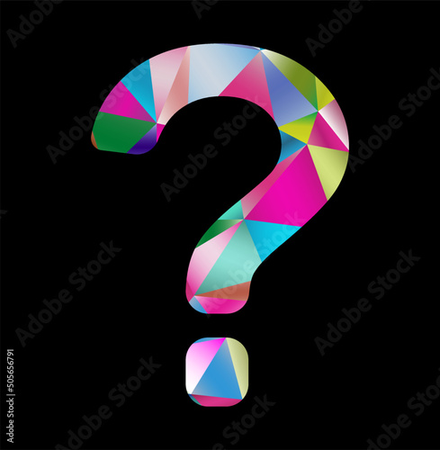 Colorful 3d question mark 