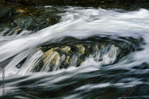 water flowing over rocks