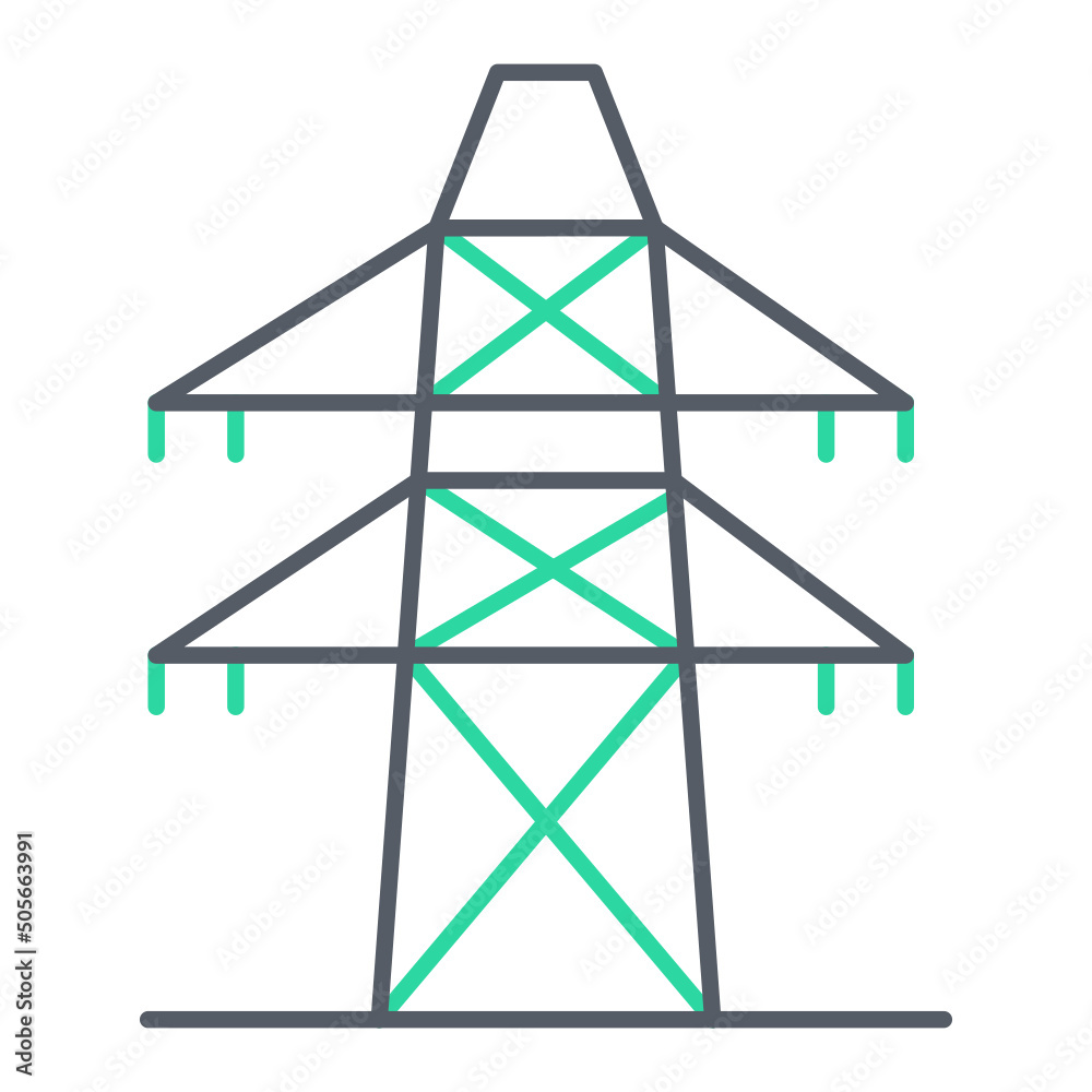 Fototapeta premium Electric Tower Icon Design