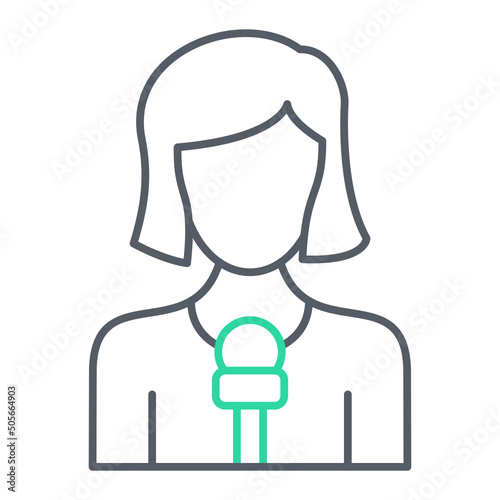 Lady Reporter Icon