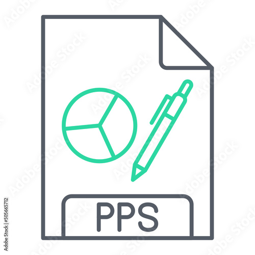 PPS File Format Icon Design photo