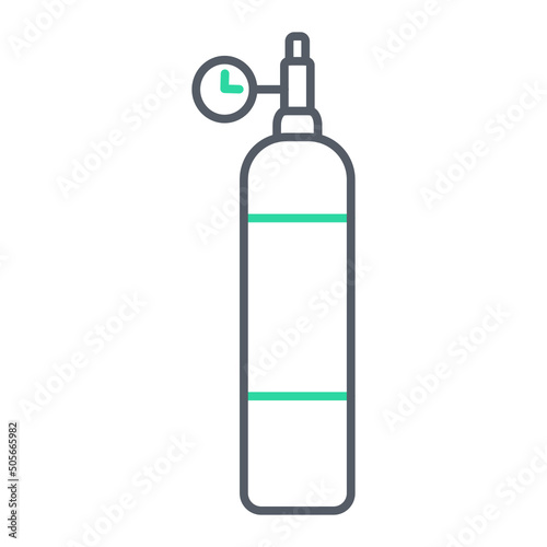 Oxygen Cylinder Icon Design