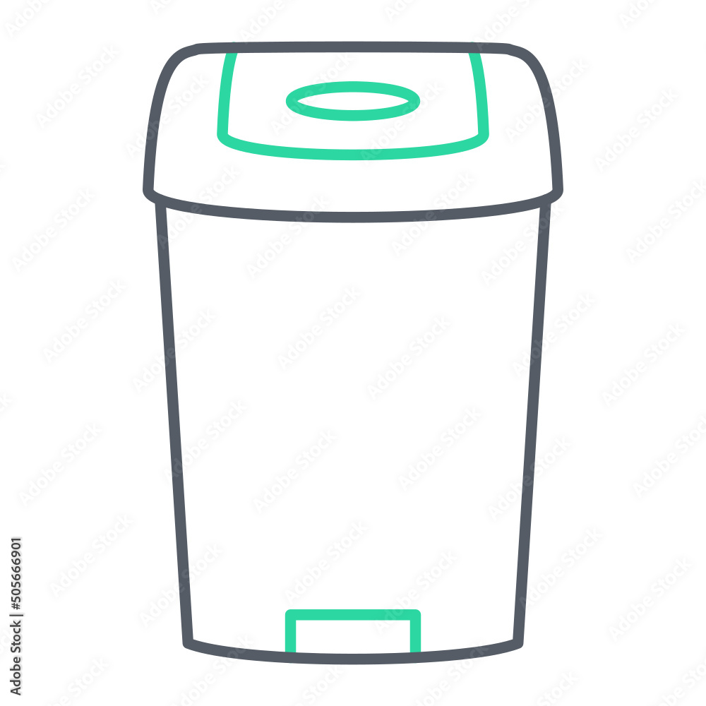 Dustbin Icon Design Stock Vector | Adobe Stock
