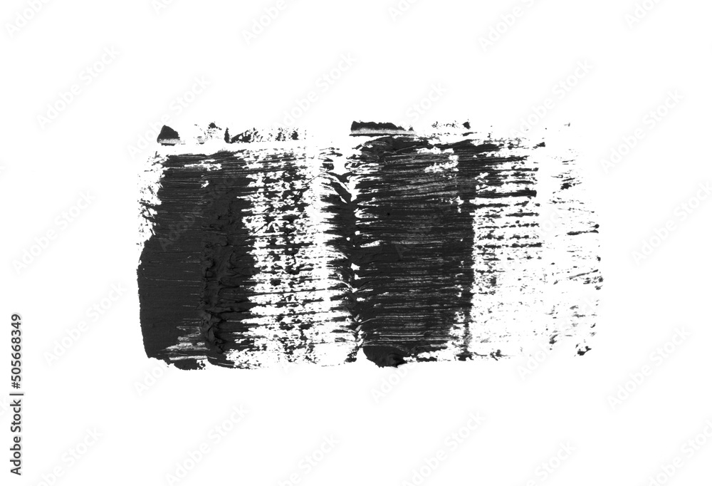 Black mascara brush strokes isolated on white- Image
