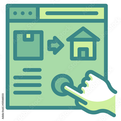 ordering blue line icon