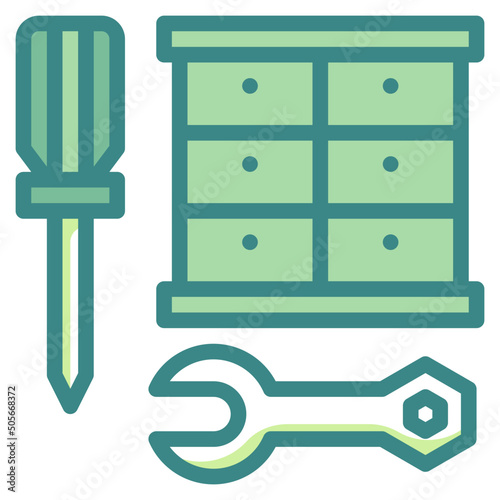 assembly blue line icon